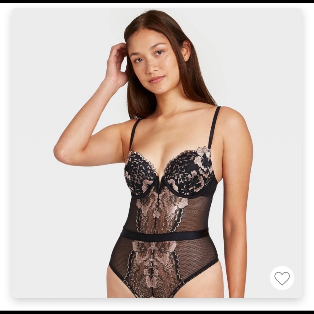 NWT Black Lace Bodysuit